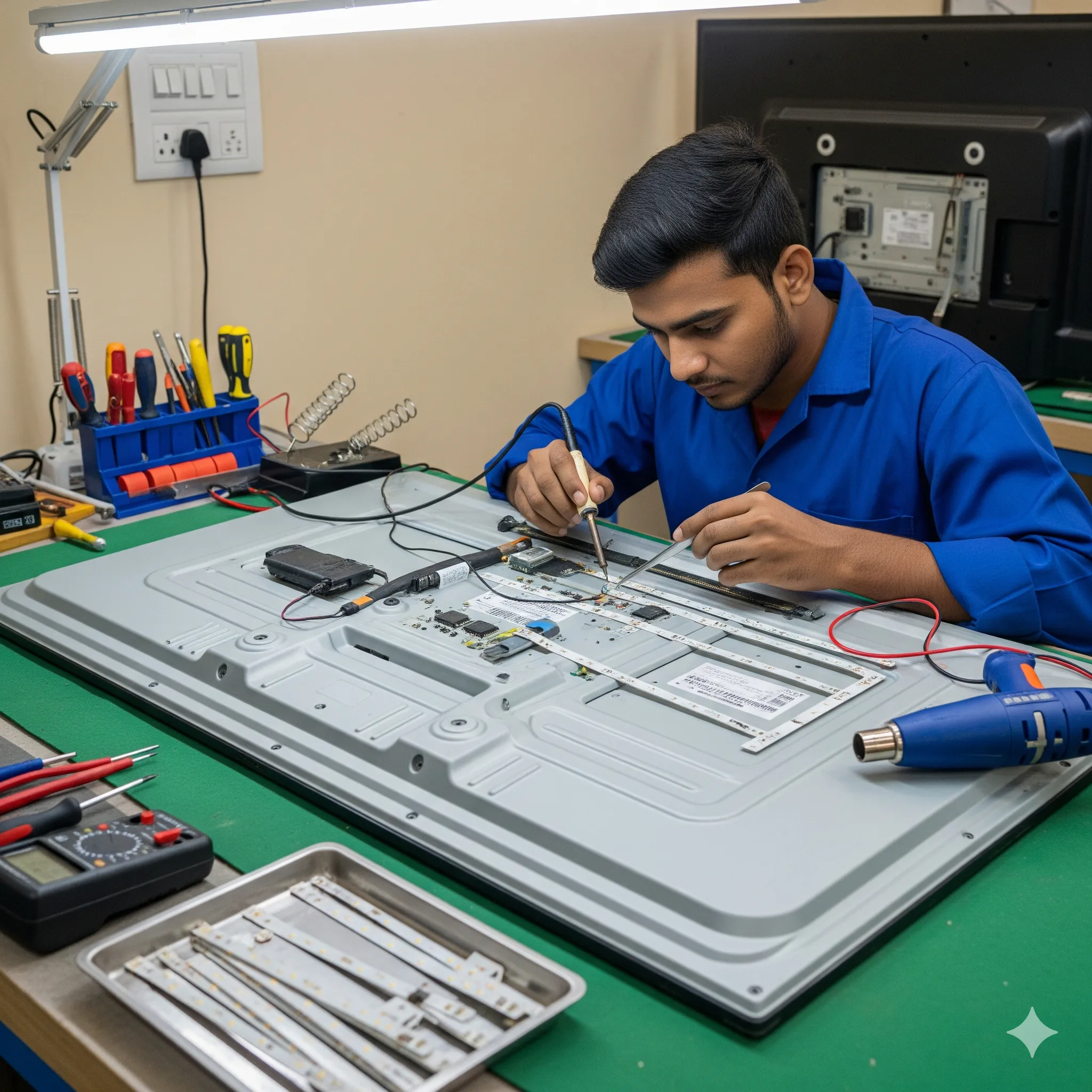 tv back lights checking