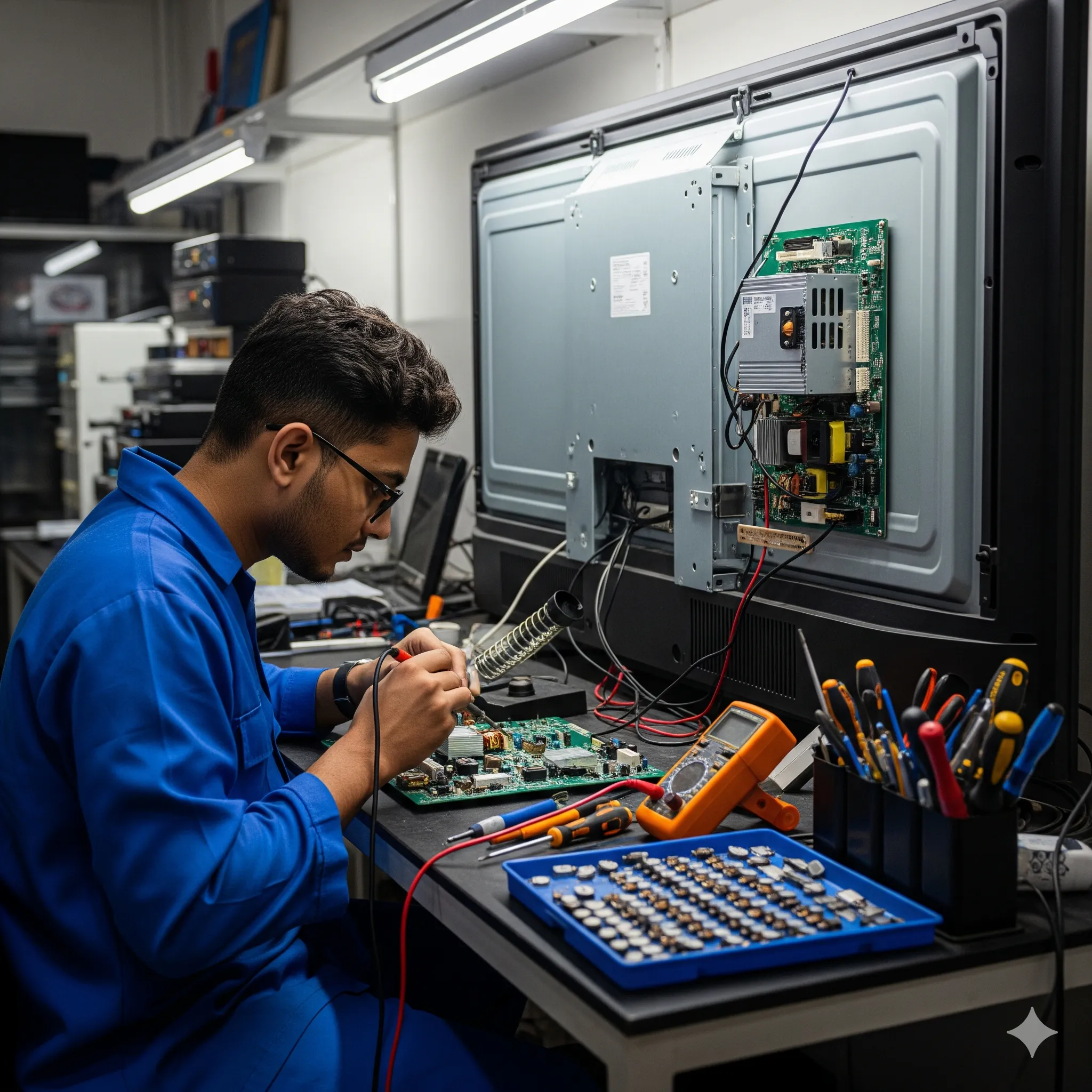 tv power supply checking