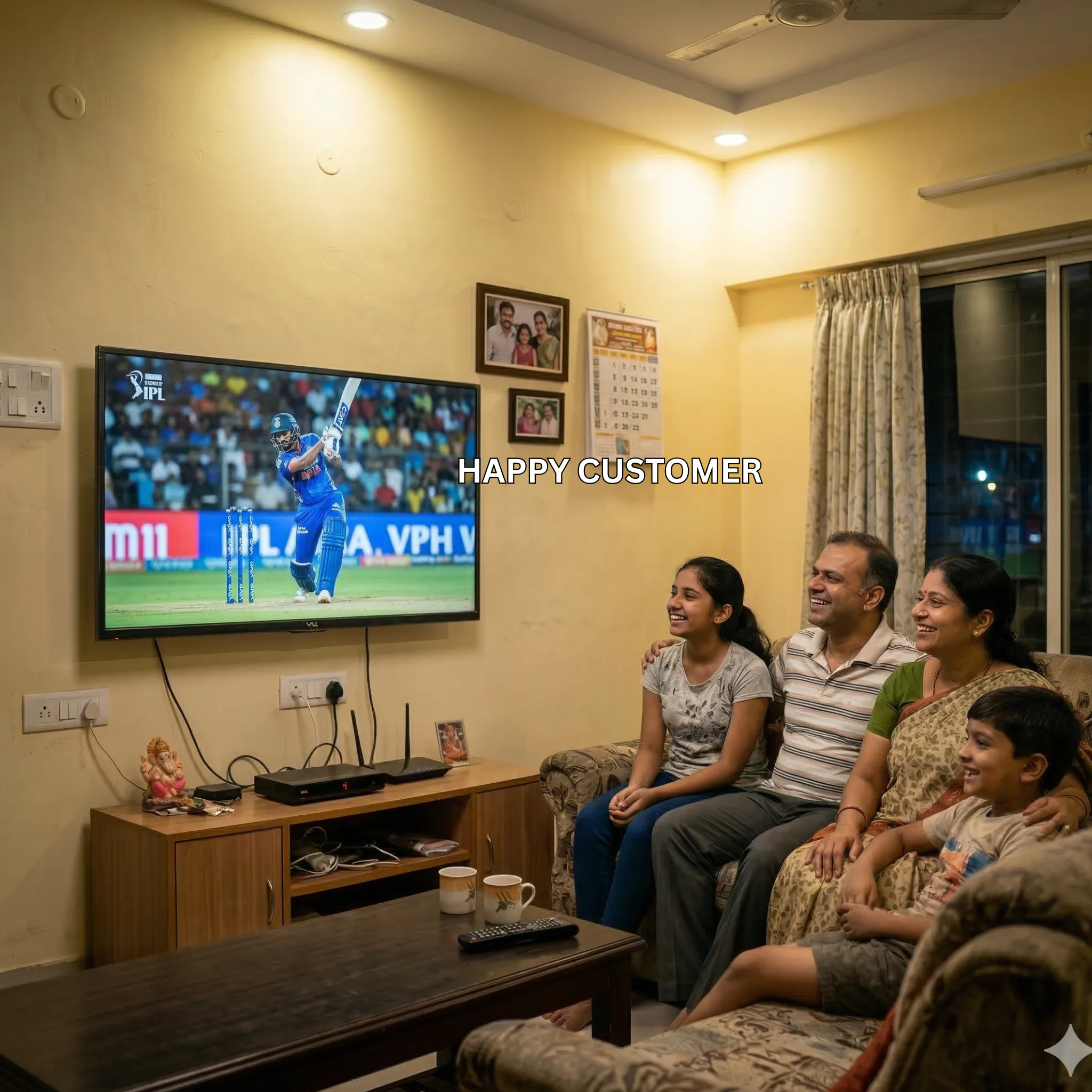 Happy customer after VU TV repair service in Vizag