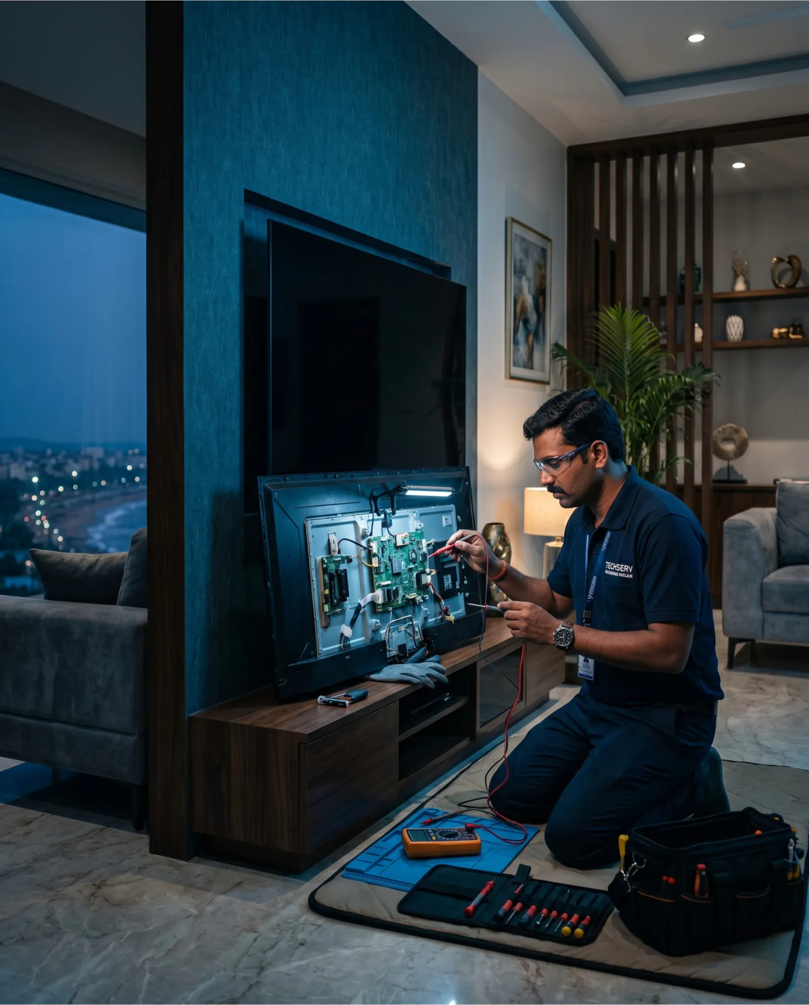 TV not turning on repair service in Vizag at customer home