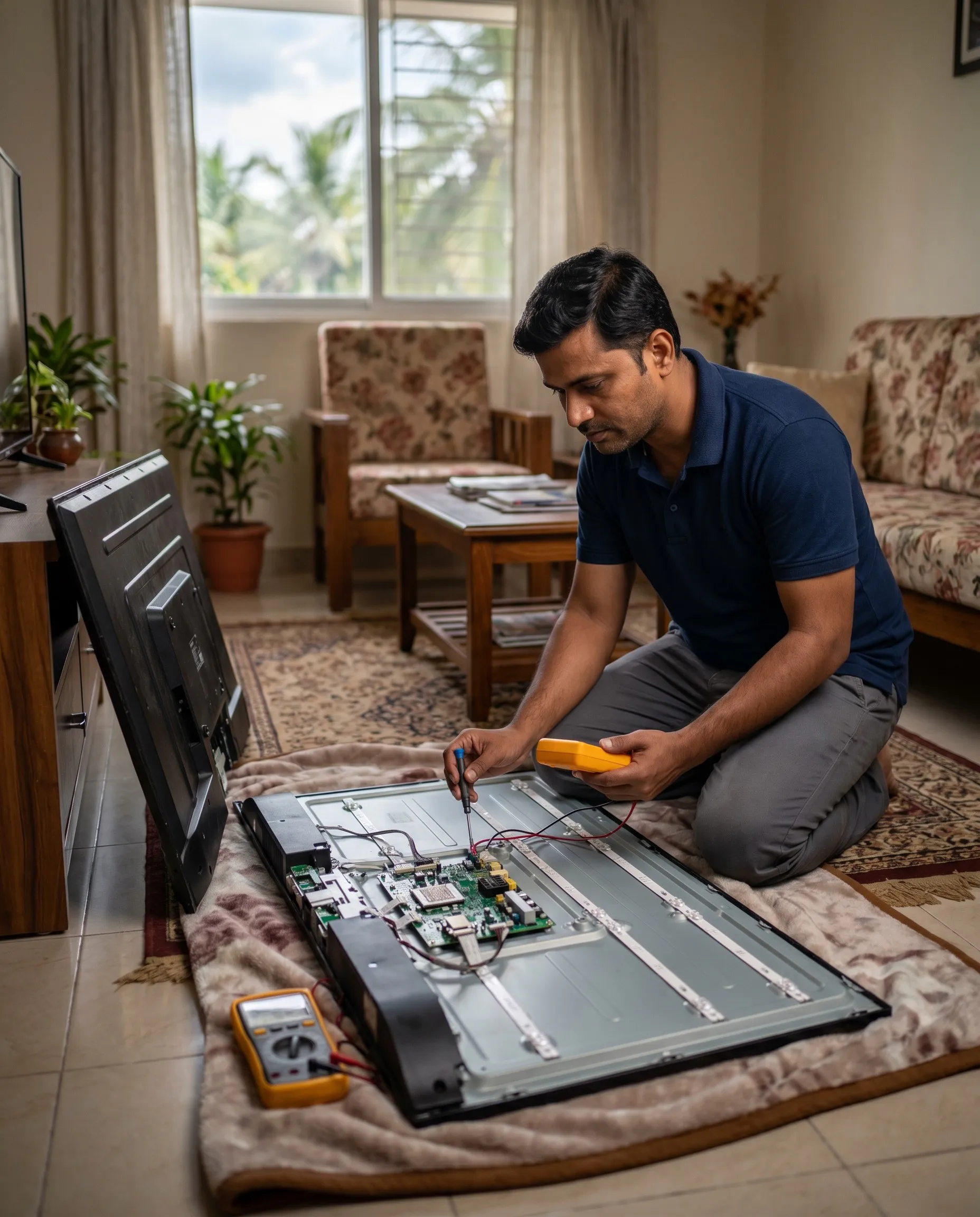 TV flickering issue inspection Vizag