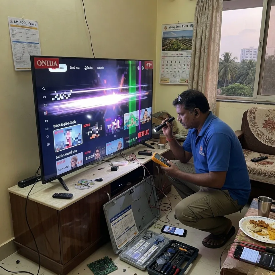 TV flickering inspection Vizag