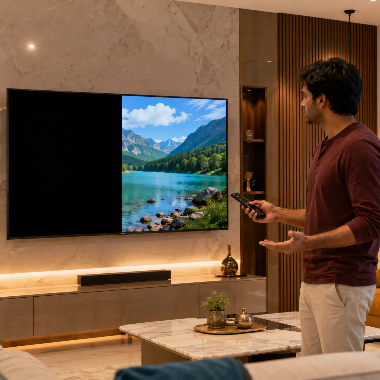 TV Half Display Panel Problem Vizag