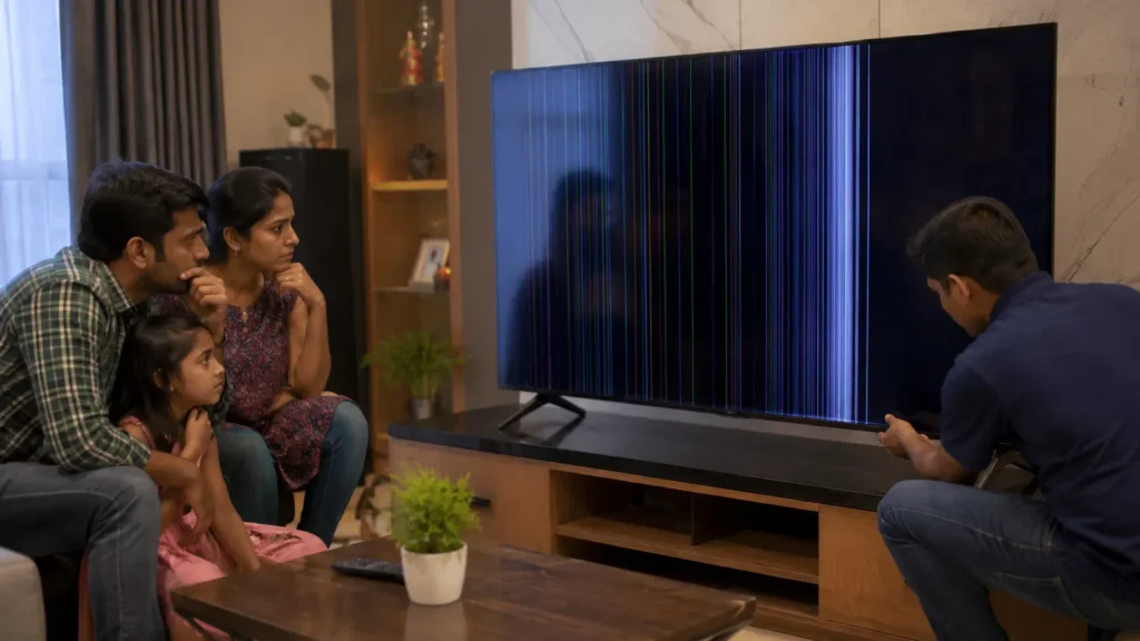 TV Showing Lines on Screen in Vizag