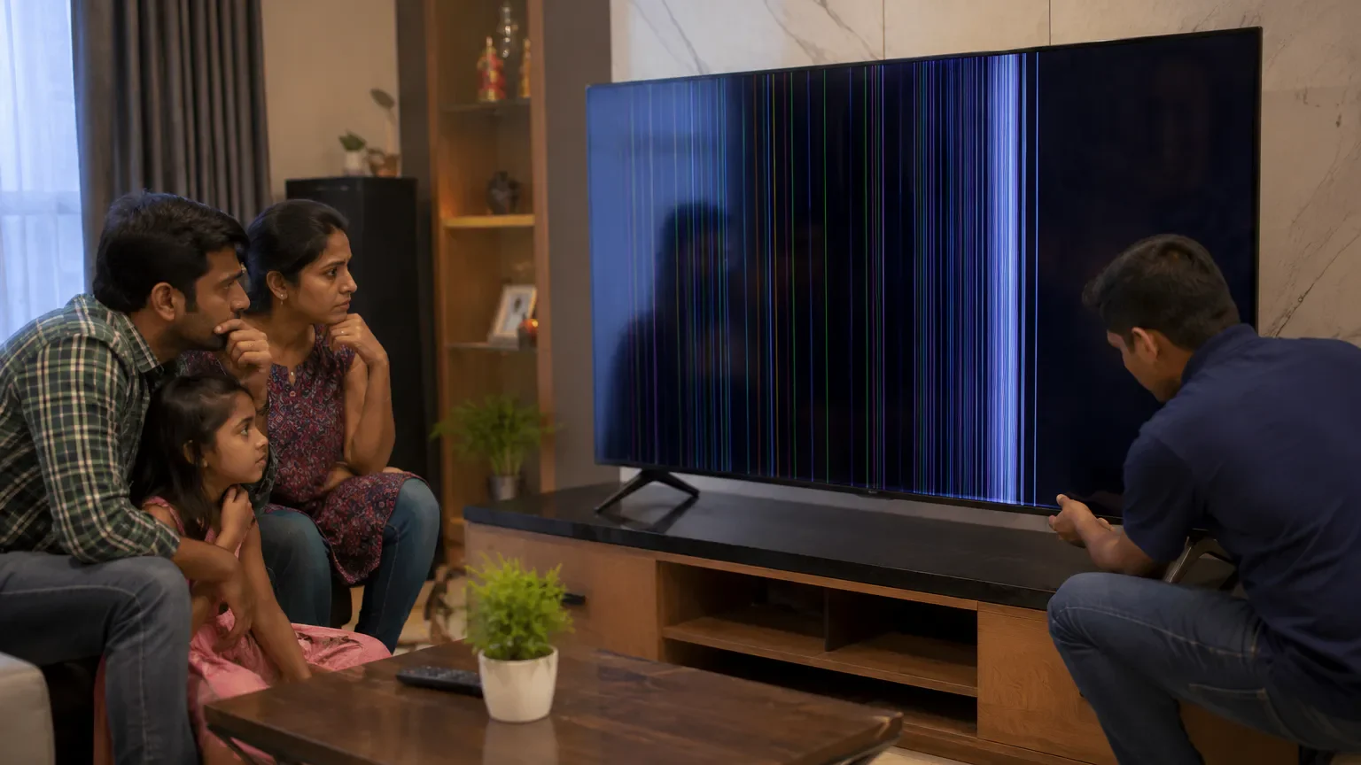 TV Showing Lines on Screen in Vizag