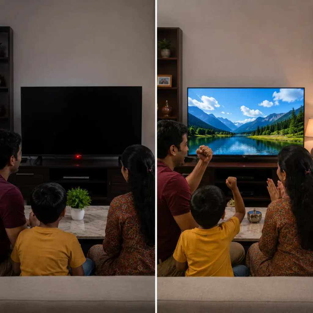 TV blinking red light repair service in Vizag