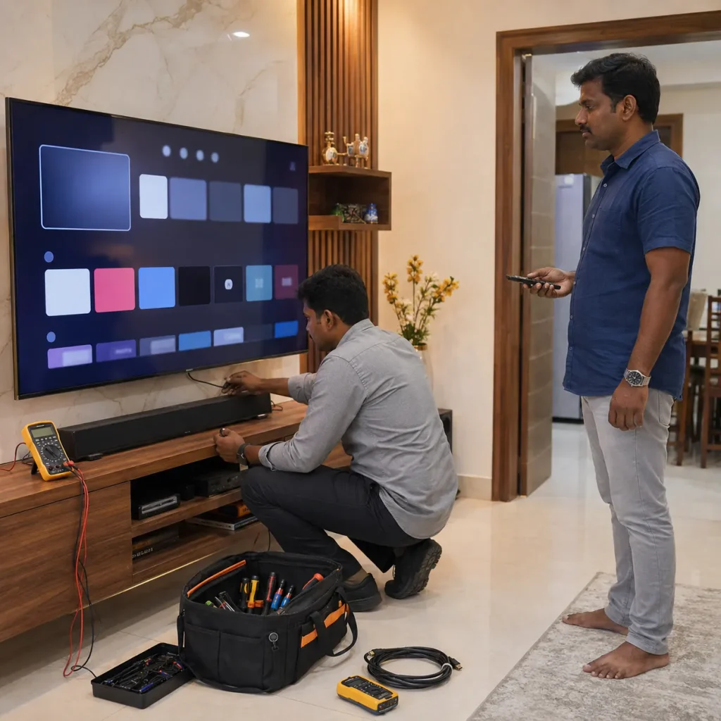 TV motherboard and power board repair in Seethammadhara